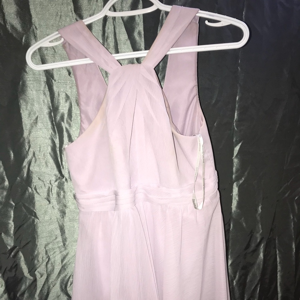 David Bridals mini purple dress